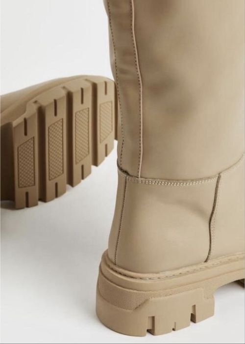 Високі чоботи , сапоги hm HsM беж 24 см стопа