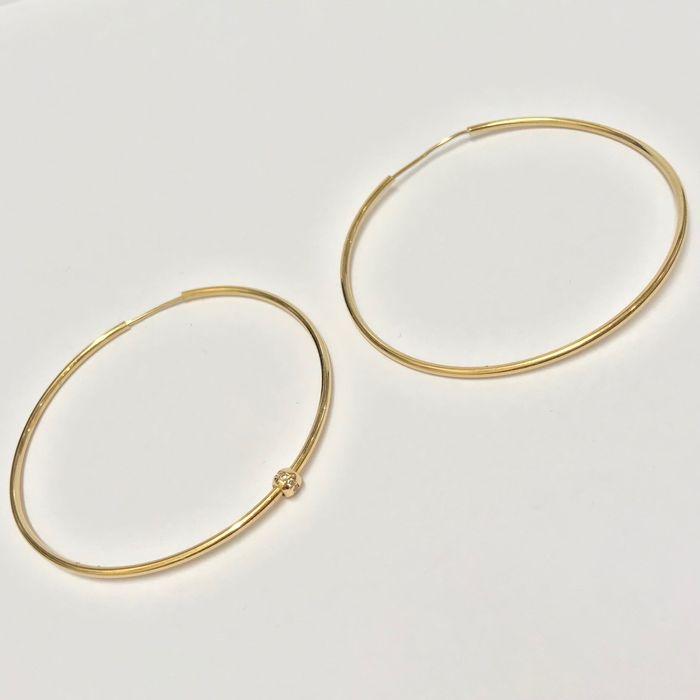 Złote KOLCZYKI 585 14K cudowne duże KOŁA 5cm