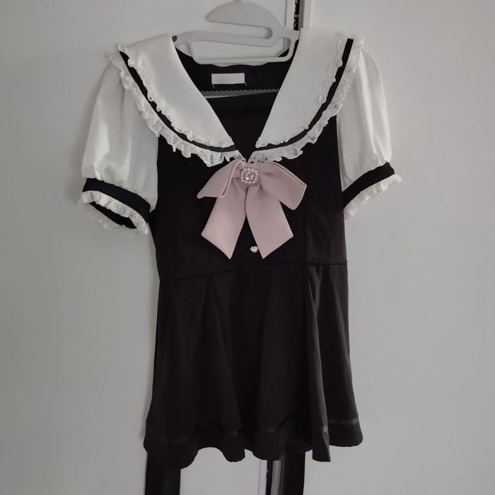 liz lisa jirai kei сет-ап чорний плаття з шортами
3000грн