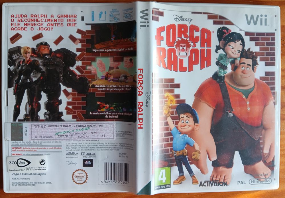 Força Ralph Disney Nintendo Wii