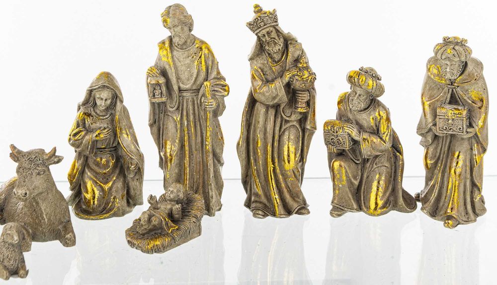 Szopka Bożonarodzeniowa Jezusek złote figurki do szopki 169195