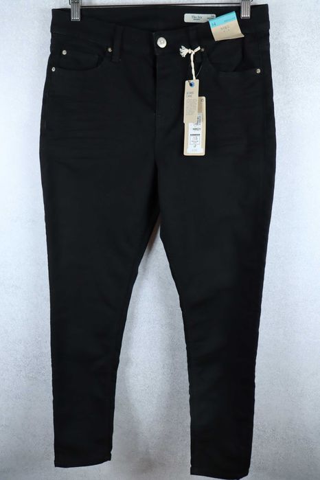 Marks&Spencer nowe damskie czarne rurki jeansowe spodnie jeans skinny fit stretch XL 42