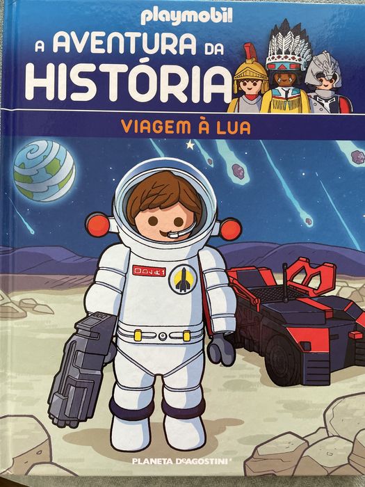 Livros Playmobil - Os Cavaleiros da Idade Média e Viagem à Lua