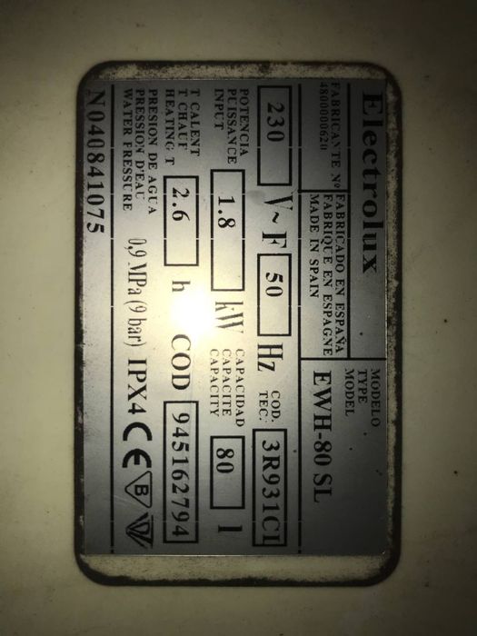 Бойлер Electrolux 80 л (EWH-80 SL) рабочий, срочно