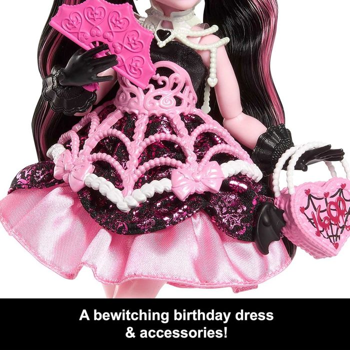Лялька Монстер Хай Дракулаура Дракулора g3 Monster High солодкий день народження BJBG74