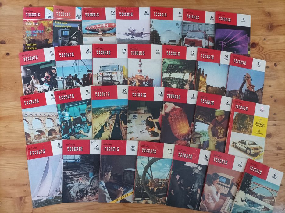 Magazyny młody technik z lat 70 i 80