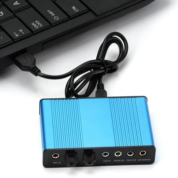 Внешняя звуковая карта 5.1.  Оптическая аудио карта SPDIF, USB,ноутбук