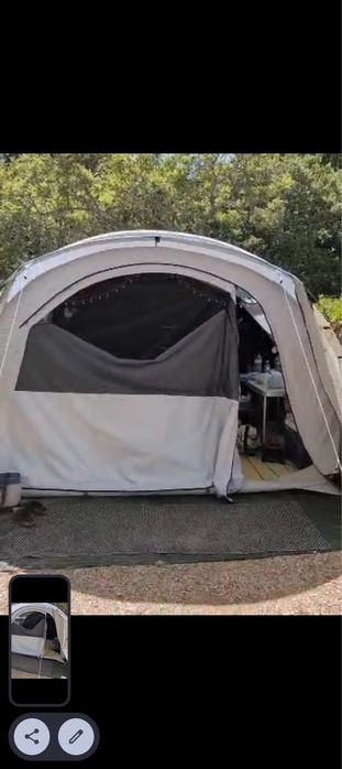 QUECHUA Tenda de Campismo Insuflável Air Seconds 5.2 Fresh & Black, 5 Pessoas, 2 Quartos