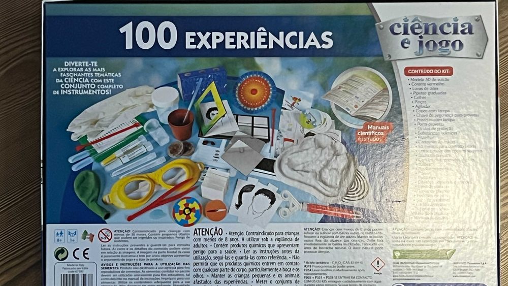 Jogo didático de ciência : 100 experiências : Clementoni