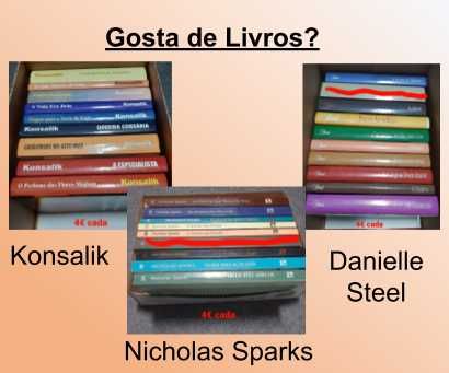 Livros Danielle Steel, Nicholas Sparks e outros