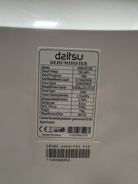 Desumidificador Daitsu 10L/dia – liga mas não recolhe água