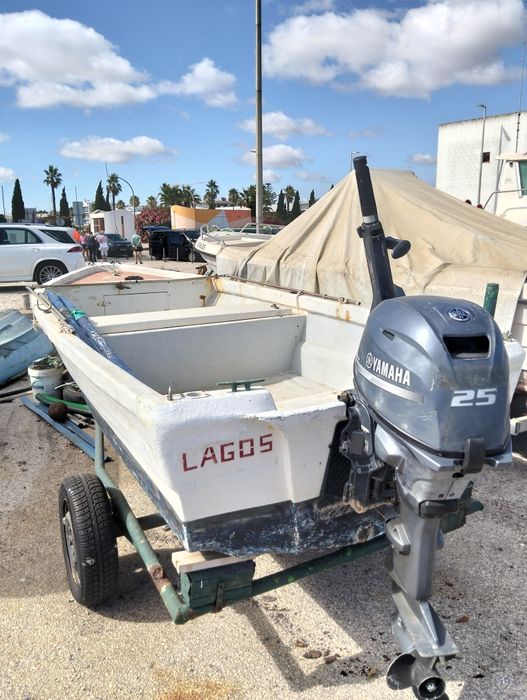 Vende-se Barco 4m com motor Yamaha 25hp com Trim e arranque elétrico | tudo em bom estado