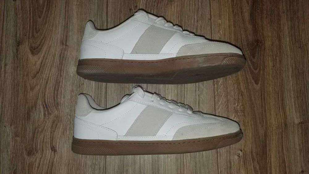 Buty ZARA 38/39 25cm modne skórzane tenisówki lekkie półbuty stan BDB