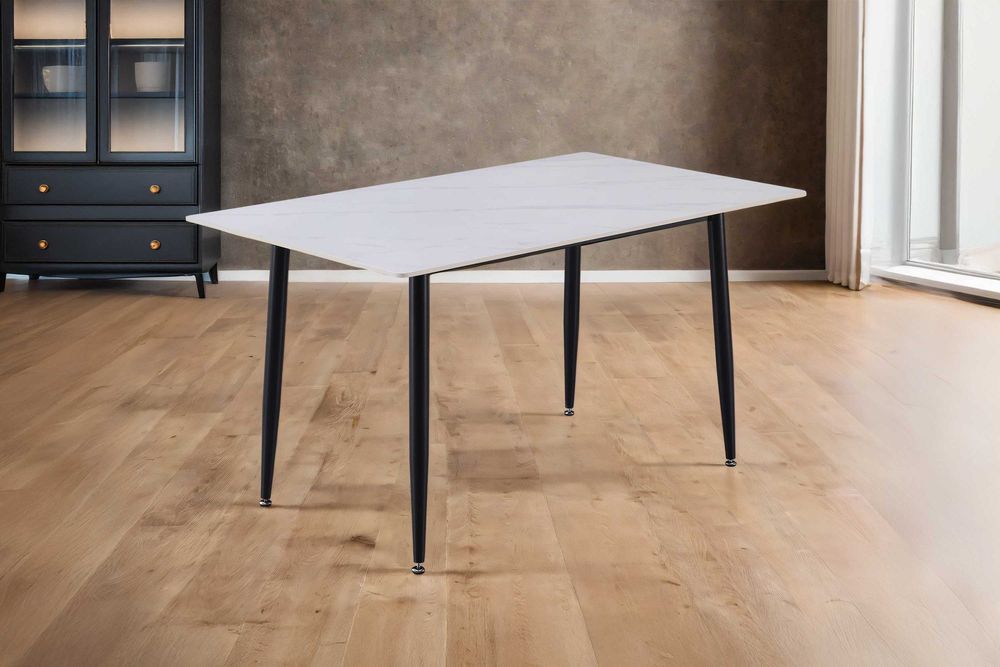 Обідній стіл Fregat Kerama 120x70 см Керамічна плита 11мм білий мармур