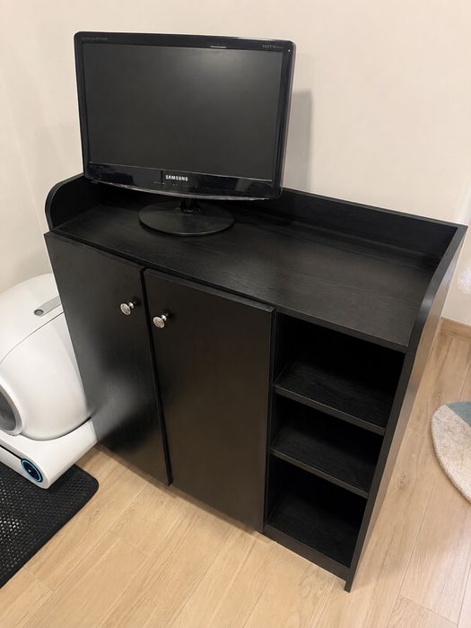 Movel preto elegante para sala ou corredor