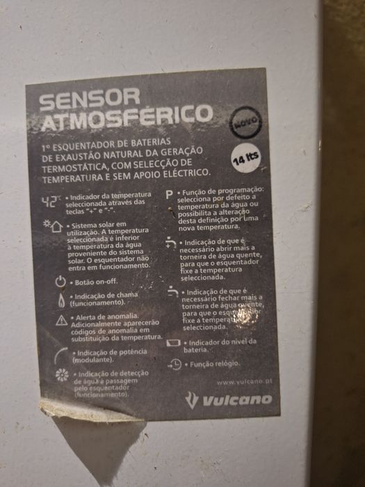 Esquentador vulcano usado em bom estado
