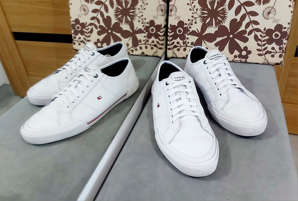 Oryginalne buty sneakersy tenisówki męskie skórzane Tommy Hilfiger 43