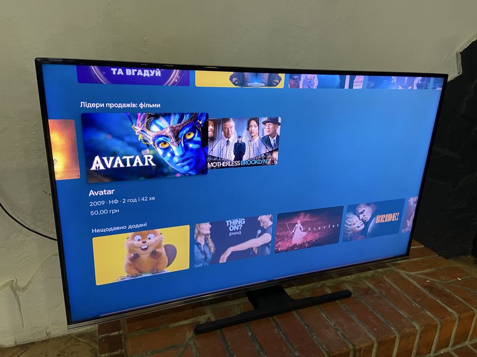 Телевізор telefunken 50 smart tv 4 k android + кріплення на стіну