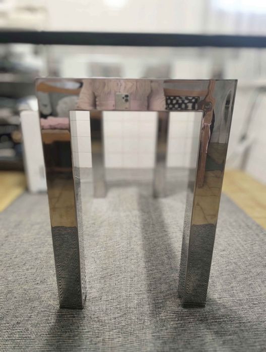 Mesa de jantar | vidro e inox SEDIT