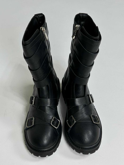 Черевики indie sleeze казаки hedi boy archive boots black архив чорні