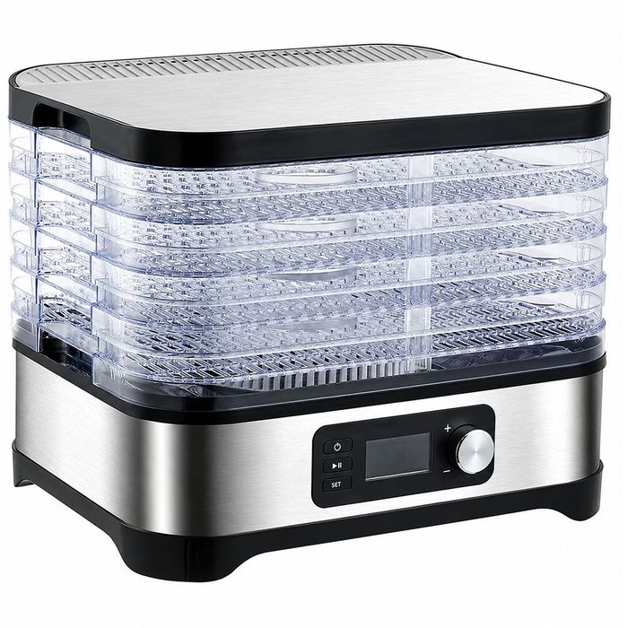 Suszarka do Grzybów Owoców Warzyw Ziół 400W 5 Sit Timer LCD Termoobieg