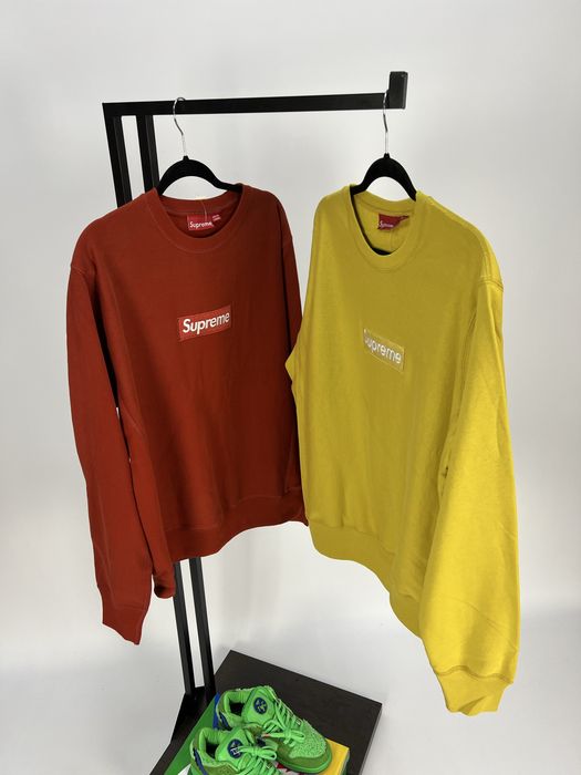 Світшот Supreme Box Logo Rust / Mustard