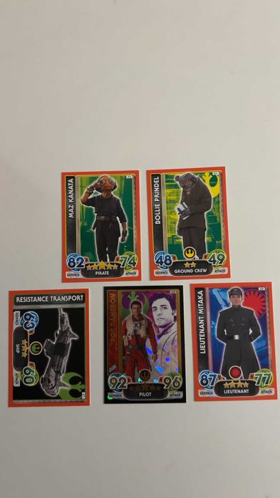 Star Wars Force Attax Extra: Maz Kanata Bollie Prindel  Dameron Mitaka