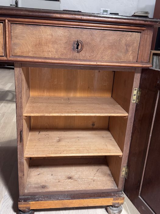 Biurko antyk reprezentacyjne dwustronne piękne politurowane do negocja