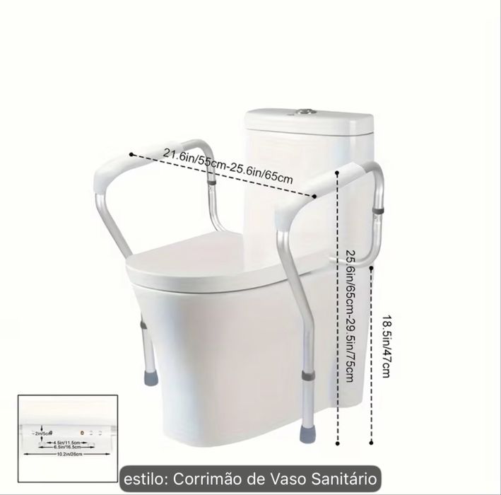 Corrimao para sanita para mobilidade reduzida