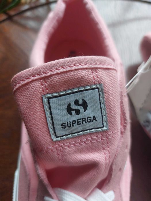 nowe różowe Tenisówki Superga na platformie Revolley Colorblock Różowe