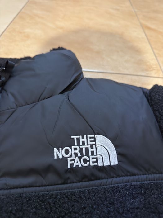 Czarna kurtka tnf nuptse 700 puchowa polarowa
