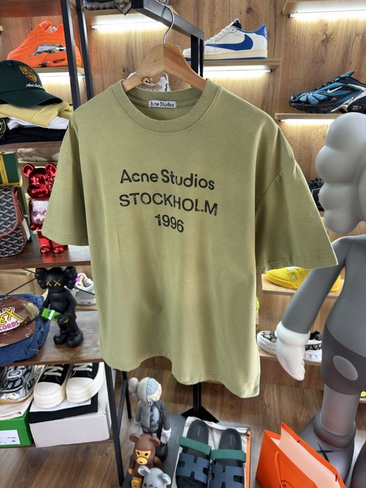 Футболка Acne Studios Stockholm 1996 Olive Logo Rick Owens