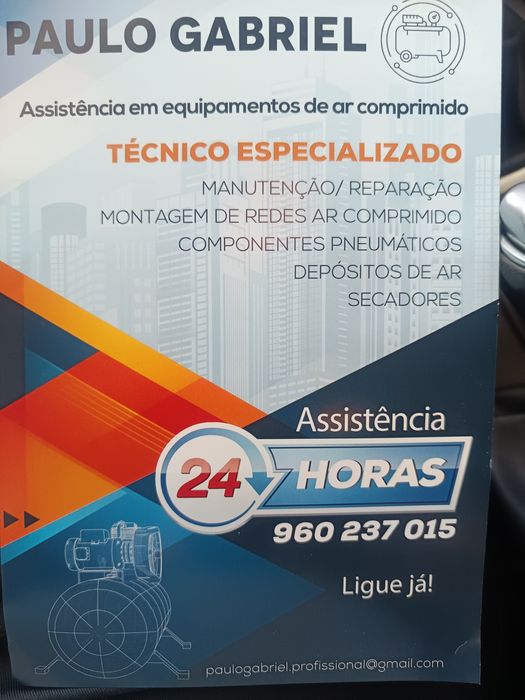 Assistência ar comprimido