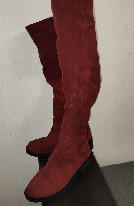 Ботфорти з натуральної замші 39 р.