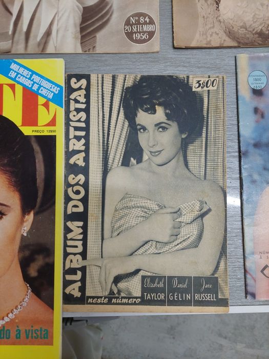 Elizabeth Taylor 7 revistas Lyz Lis antigas portuguesas