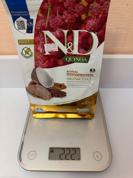 Farmina N&D Grain Free Quinoa Skin&CoatAdult сухий корм для котів 300г