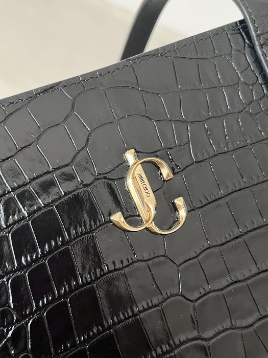 oryginalna Torba Jimmy Choo Crocodile Embossed Calfskin JC Tote