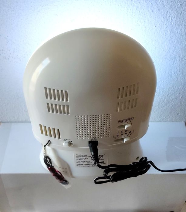 Candeeiro, rádio despertador multifunções novo