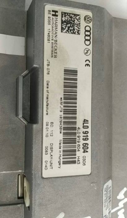Display / ecrã de informações AUDI A4 Avant (8K5, B8)