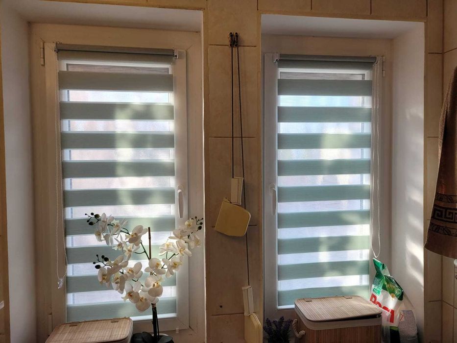 Roleta wewnętrzna dzień noc 46x140 miętowa - 2 sztuki