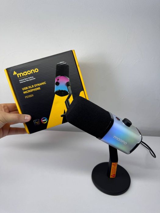 Мікрофон Maono PD100X RGB геймерський стрімів та подкастів fifine xlr