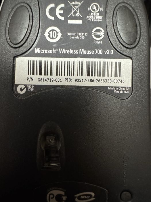 Ціна за 5 ! Бездротова миша Microsoft® Wireless Receiver 700 v2.0