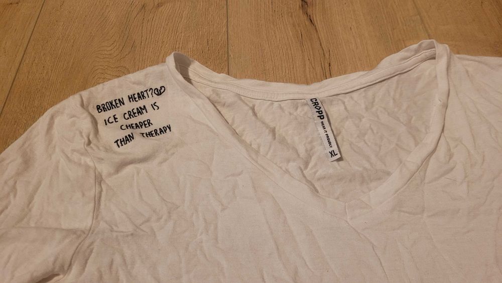 T shirt bialy cropp