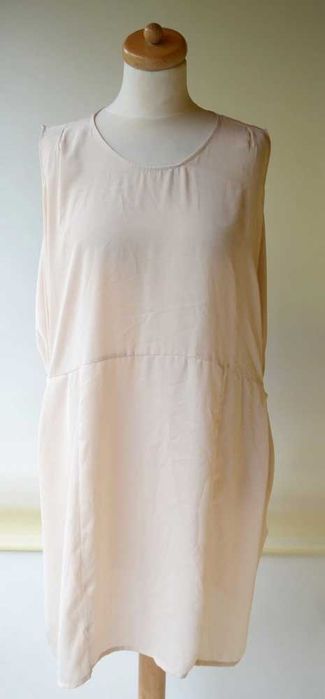 Sukienka H&M S 36 Oversize Letnia Beżowa Luzna