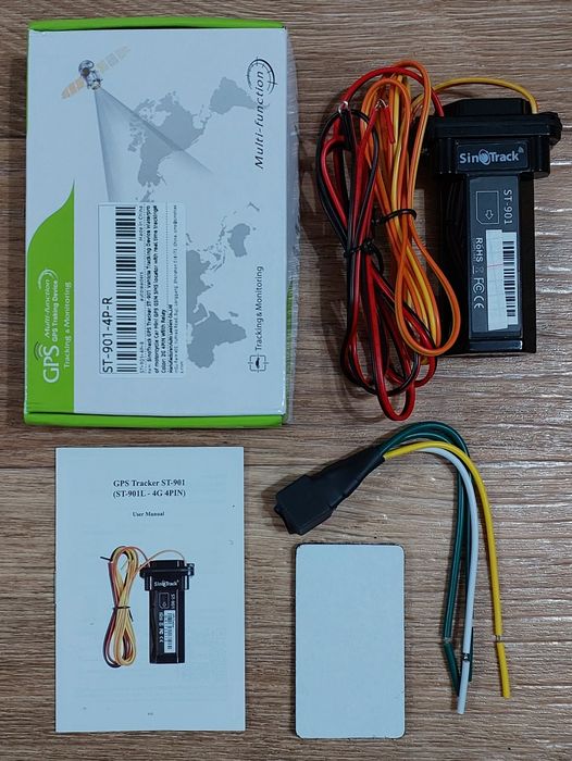 (НОВЫЙ) Автомобильный GPS Трекер SinoTrack ST-901 + Батарея + Реле