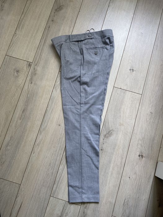 Next spodnie eleganckie wyjściowe garniturowe szare