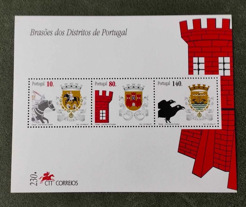 Blocos nº 185/86 – Brasões dos Distritos de Portugal (2º grupo)