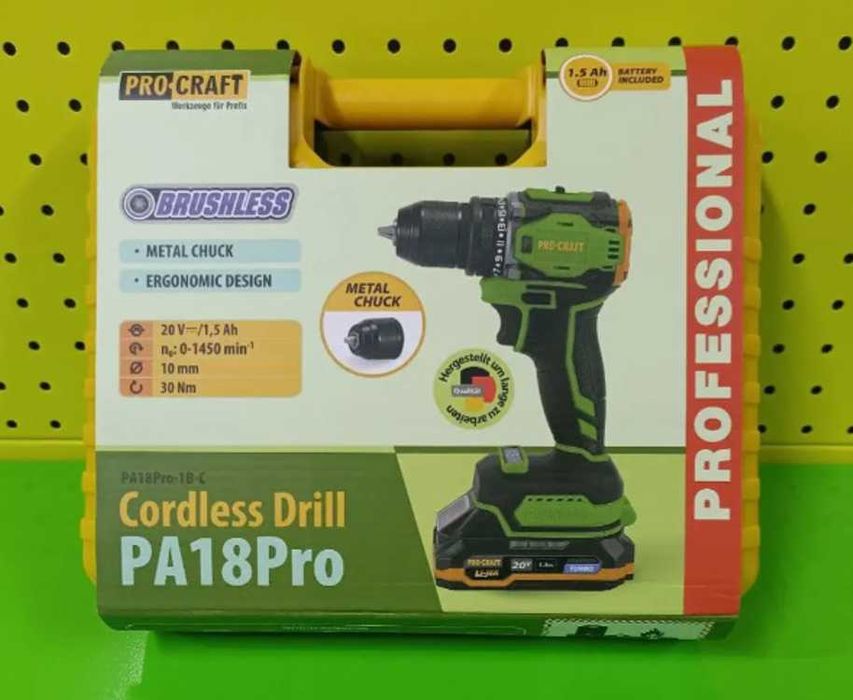 Шуруповерт Procraft Pa18pro електричний безщітковий