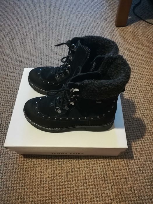 Skórzane trzewiki ocieplane Lasocki 36