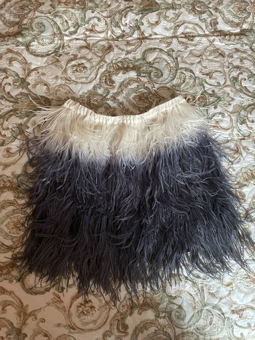 Юбка zara перья